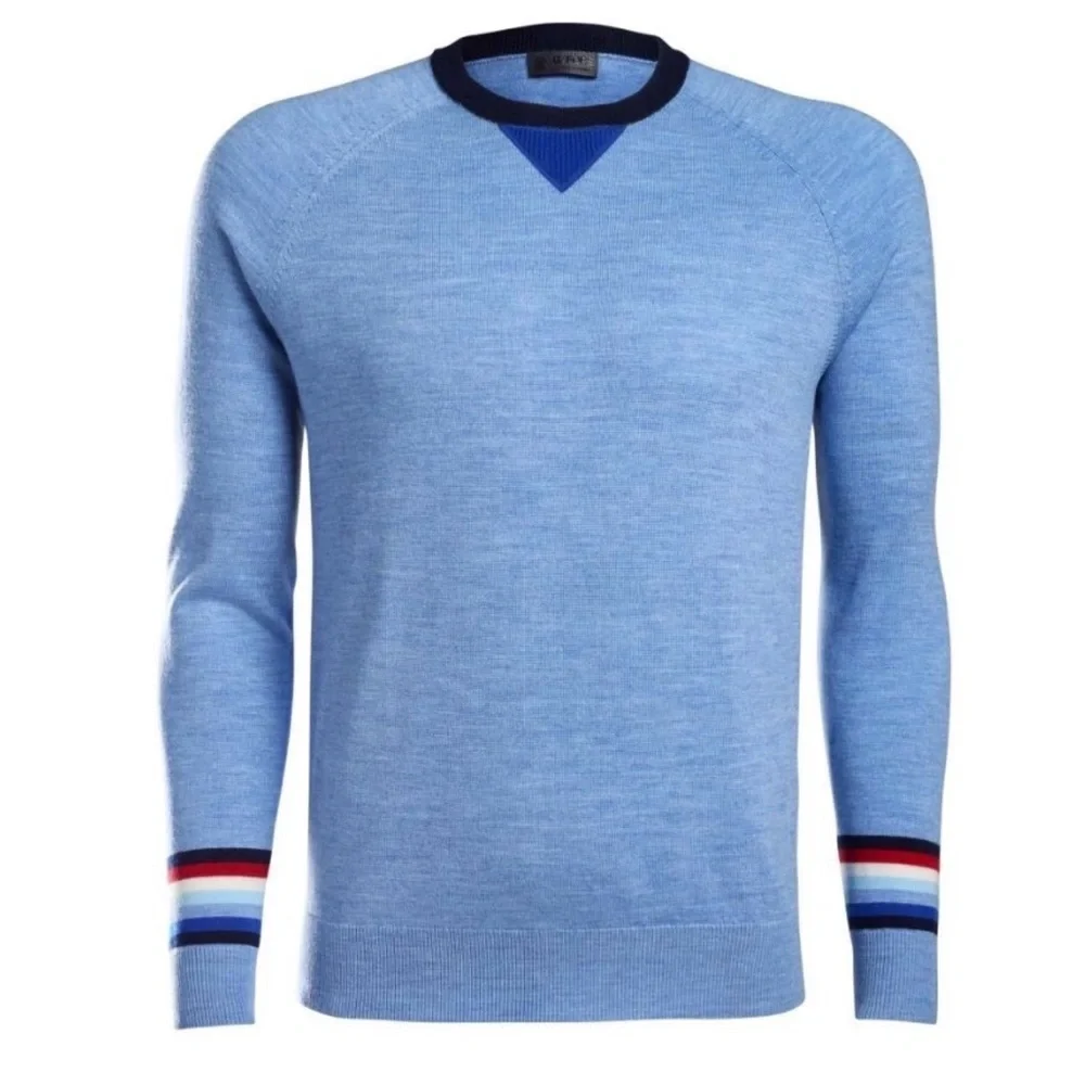 G/FORE Serape Crewneck Golf Sweater in Vista L